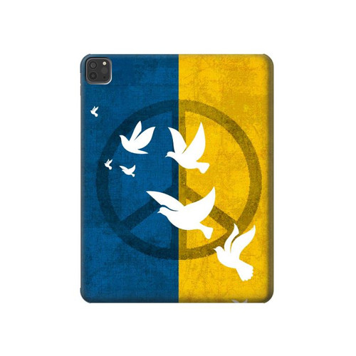 W3857 Peace Dove Ukraine Flag Funda Carcasa Case para iPad Pro 11 (2021,2020,2018, 3rd, 2nd, 1st)