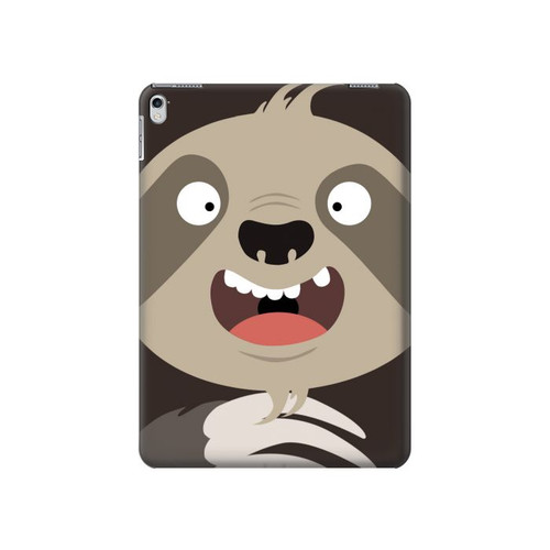 W3855 Sloth Face Cartoon Funda Carcasa Case para iPad Air 2, iPad 9.7 (2017,2018), iPad 6, iPad 5