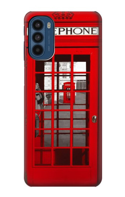 W0058 British Red Telephone Box Funda Carcasa Case y Caso Del Tirón Funda para Motorola Moto G41