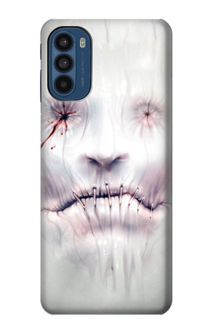 W0884 Horror Face Funda Carcasa Case y Caso Del Tirón Funda para Motorola Moto G41