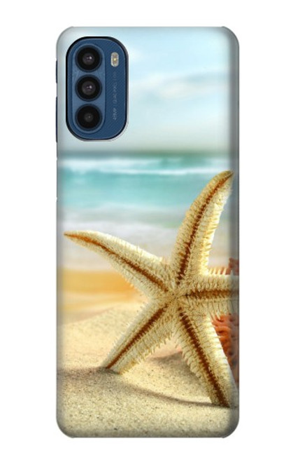 W1117 Starfish on the Beach Funda Carcasa Case y Caso Del Tirón Funda para Motorola Moto G41