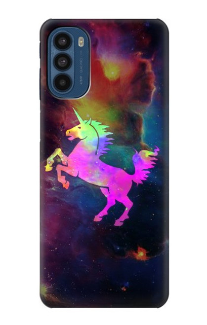 W2486 Rainbow Unicorn Nebula Space Funda Carcasa Case y Caso Del Tirón Funda para Motorola Moto G41