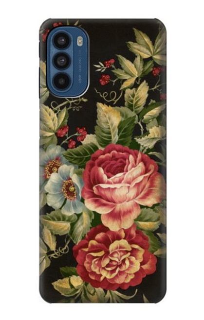 W3013 Vintage Antique Roses Funda Carcasa Case y Caso Del Tirón Funda para Motorola Moto G41