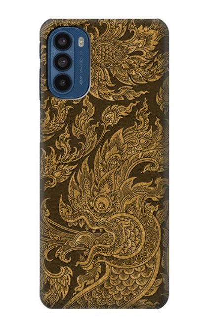 W3382 Thai Art Naga Funda Carcasa Case y Caso Del Tirón Funda para Motorola Moto G41