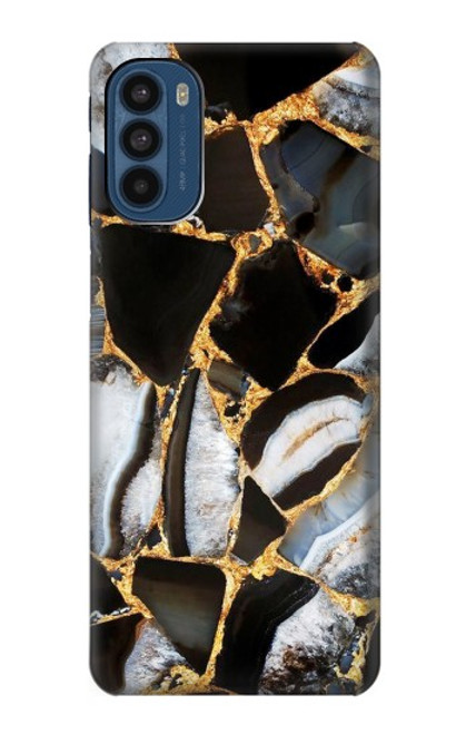 W3419 Gold Marble Graphic Print Funda Carcasa Case y Caso Del Tirón Funda para Motorola Moto G41