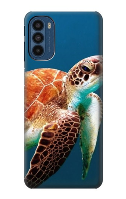 W3497 Green Sea Turtle Funda Carcasa Case y Caso Del Tirón Funda para Motorola Moto G41