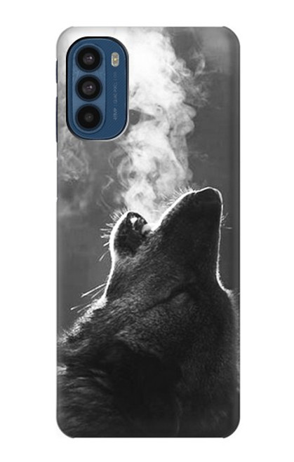 W3505 Wolf Howling Funda Carcasa Case y Caso Del Tirón Funda para Motorola Moto G41