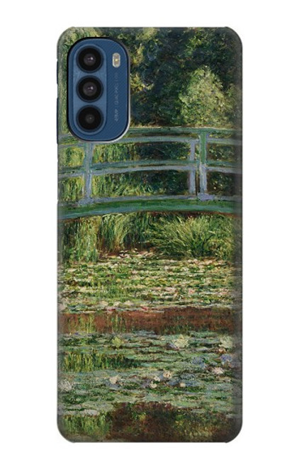 W3674 Claude Monet Footbridge and Water Lily Pool Funda Carcasa Case y Caso Del Tirón Funda para Motorola Moto G41