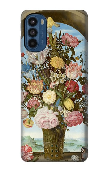 W3749 Vase of Flowers Funda Carcasa Case y Caso Del Tirón Funda para Motorola Moto G41