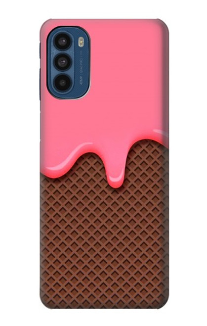 W3754 Strawberry Ice Cream Cone Funda Carcasa Case y Caso Del Tirón Funda para Motorola Moto G41