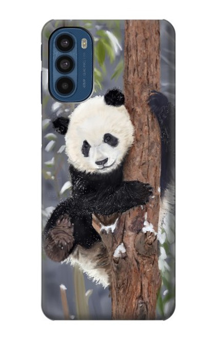W3793 Cute Baby Panda Snow Painting Funda Carcasa Case y Caso Del Tirón Funda para Motorola Moto G41