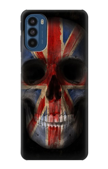 W3848 United Kingdom Flag Skull Funda Carcasa Case y Caso Del Tirón Funda para Motorola Moto G41