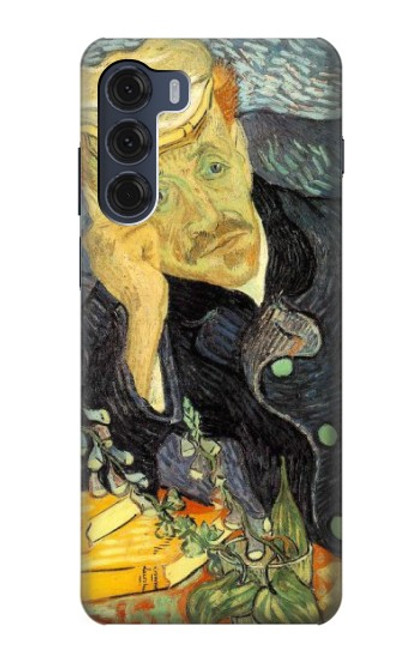 W0212 Van Gogh Portrait of Dr. Gachet Funda Carcasa Case y Caso Del Tirón Funda para Motorola Moto G200 5G