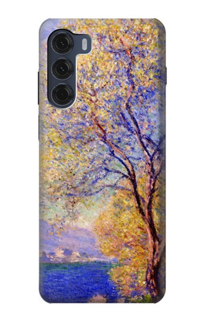 W3339 Claude Monet Antibes Seen from the Salis Gardens Funda Carcasa Case y Caso Del Tirón Funda para Motorola Moto G200 5G