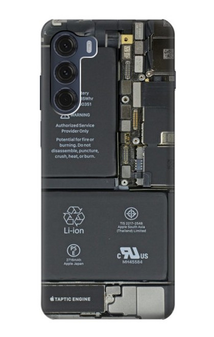 W3467 Inside Mobile Phone Graphic Funda Carcasa Case y Caso Del Tirón Funda para Motorola Moto G200 5G
