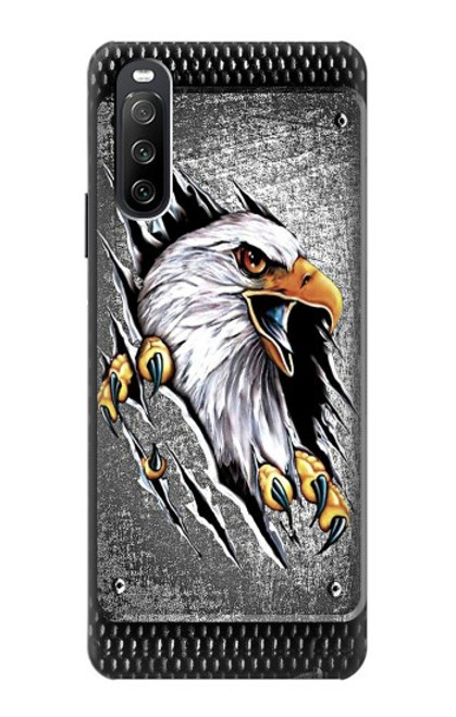 W0855 Eagle Metal Funda Carcasa Case y Caso Del Tirón Funda para Sony Xperia 10 III Lite