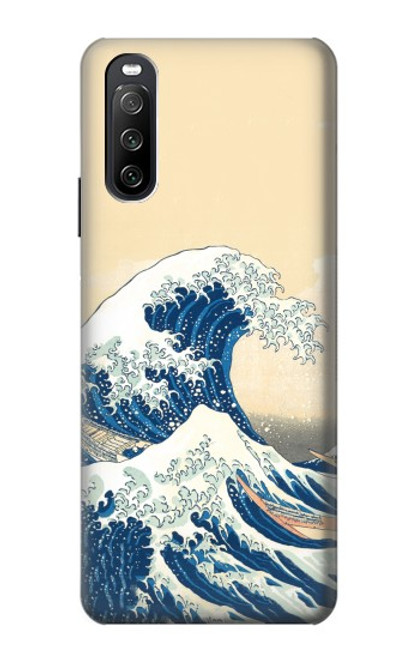 W2790 Hokusai Under The Wave off Kanagawa Funda Carcasa Case y Caso Del Tirón Funda para Sony Xperia 10 III Lite