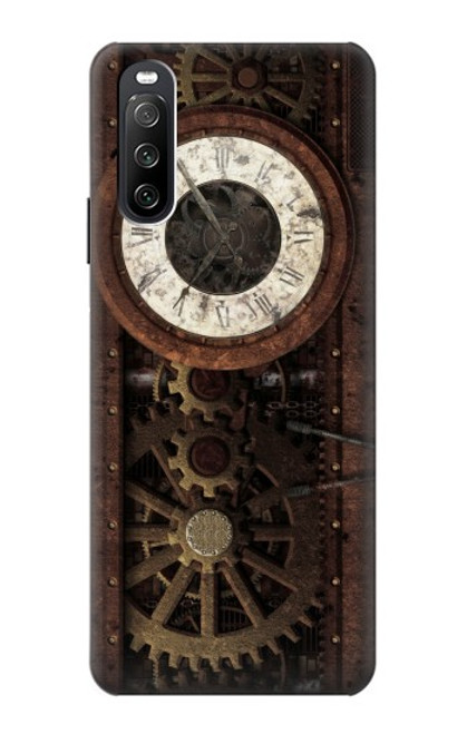 W3221 Steampunk Clock Gears Funda Carcasa Case y Caso Del Tirón Funda para Sony Xperia 10 III Lite