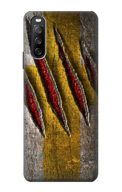 W3603 Wolverine Claw Slash Funda Carcasa Case y Caso Del Tirón Funda para Sony Xperia 10 III Lite