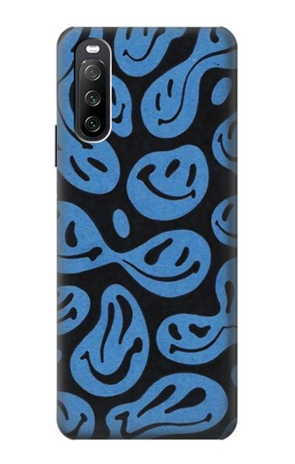 W3679 Cute Ghost Pattern Funda Carcasa Case y Caso Del Tirón Funda para Sony Xperia 10 III Lite