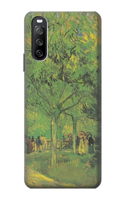 W3748 Van Gogh A Lane in a Public Garden Funda Carcasa Case y Caso Del Tirón Funda para Sony Xperia 10 III Lite