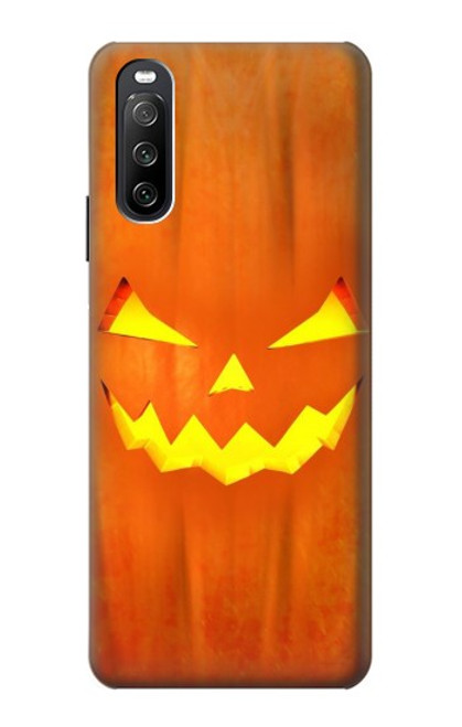W3828 Pumpkin Halloween Funda Carcasa Case y Caso Del Tirón Funda para Sony Xperia 10 III Lite