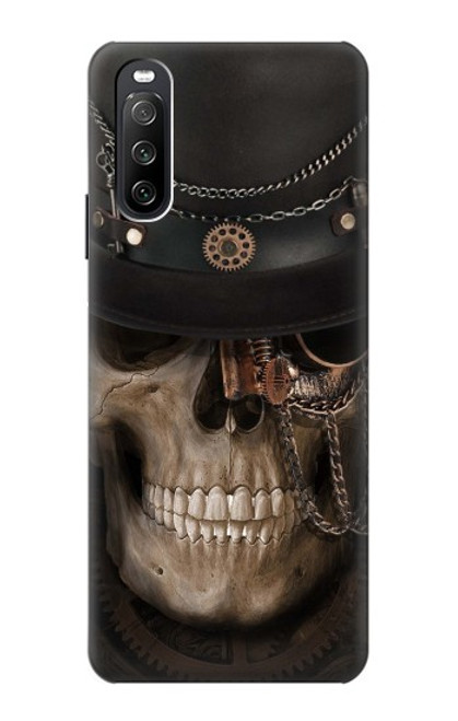 W3852 Steampunk Skull Funda Carcasa Case y Caso Del Tirón Funda para Sony Xperia 10 III Lite