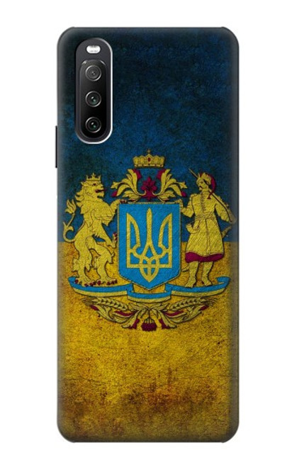 W3858 Ukraine Vintage Flag Funda Carcasa Case y Caso Del Tirón Funda para Sony Xperia 10 III Lite