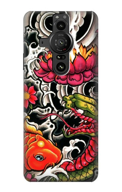 W0605 Yakuza Tattoo Funda Carcasa Case y Caso Del Tirón Funda para Sony Xperia Pro-I