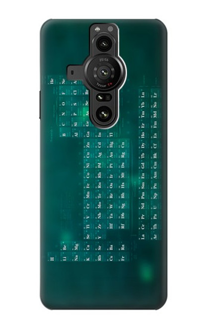 W0846 Chemistry Periodic Table Funda Carcasa Case y Caso Del Tirón Funda para Sony Xperia Pro-I