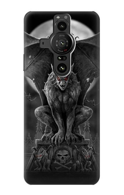 W0850 Gargoyle Devil Demon Funda Carcasa Case y Caso Del Tirón Funda para Sony Xperia Pro-I