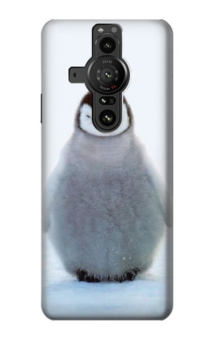 W1075 Penguin Ice Funda Carcasa Case y Caso Del Tirón Funda para Sony Xperia Pro-I