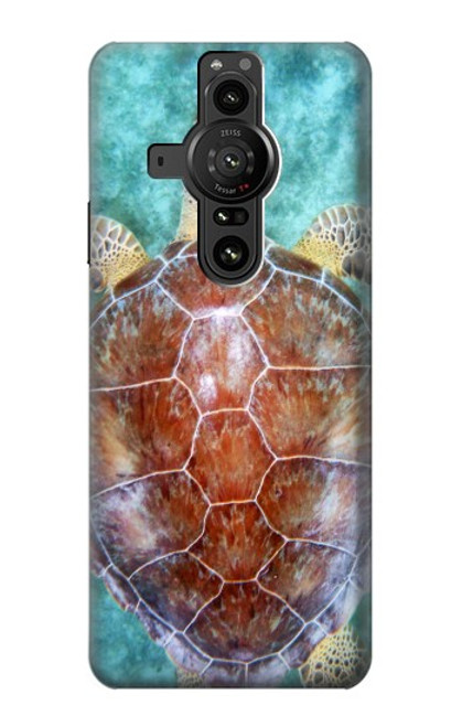 W1424 Sea Turtle Funda Carcasa Case y Caso Del Tirón Funda para Sony Xperia Pro-I