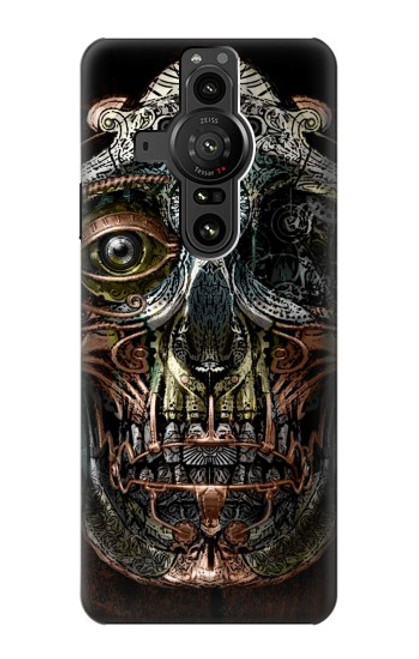 W1685 Steampunk Skull Head Funda Carcasa Case y Caso Del Tirón Funda para Sony Xperia Pro-I