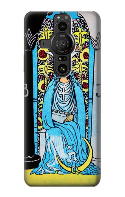 W2837 The High Priestess Vintage Tarot Card Funda Carcasa Case y Caso Del Tirón Funda para Sony Xperia Pro-I