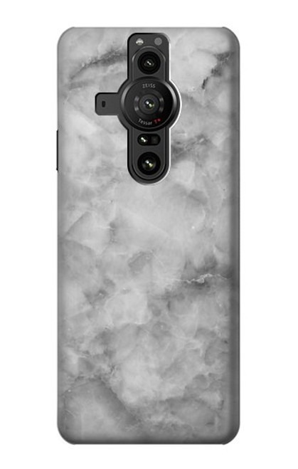 W2845 Gray Marble Texture Funda Carcasa Case y Caso Del Tirón Funda para Sony Xperia Pro-I