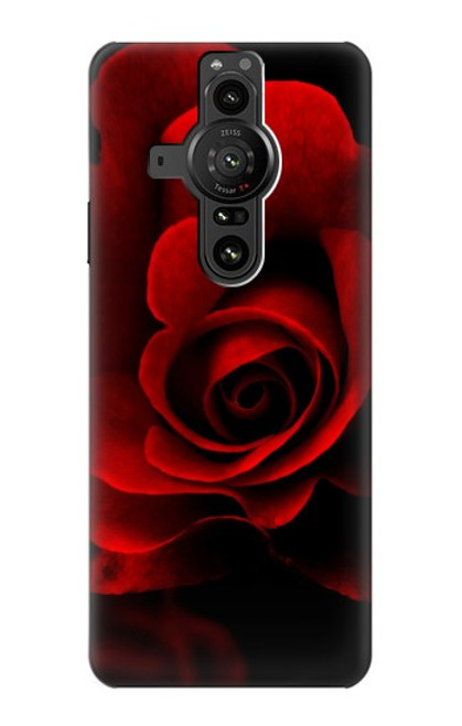 W2898 Red Rose Funda Carcasa Case y Caso Del Tirón Funda para Sony Xperia Pro-I