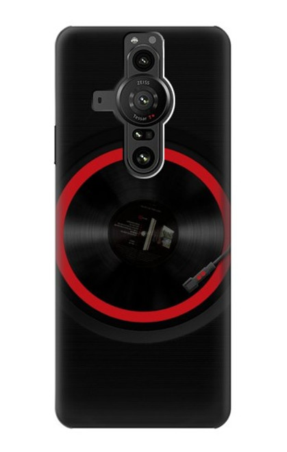 W3531 Spinning Record Player Funda Carcasa Case y Caso Del Tirón Funda para Sony Xperia Pro-I