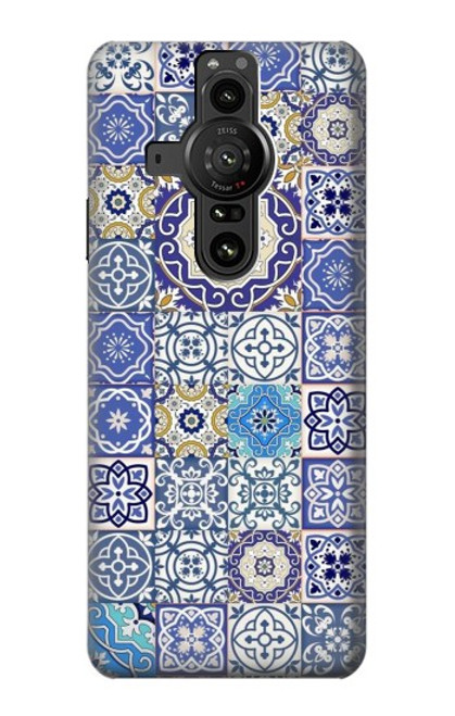 W3537 Moroccan Mosaic Pattern Funda Carcasa Case y Caso Del Tirón Funda para Sony Xperia Pro-I