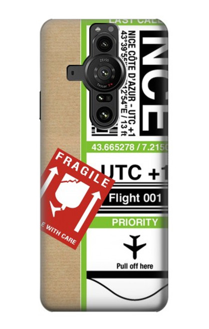 W3543 Luggage Tag Art Funda Carcasa Case y Caso Del Tirón Funda para Sony Xperia Pro-I