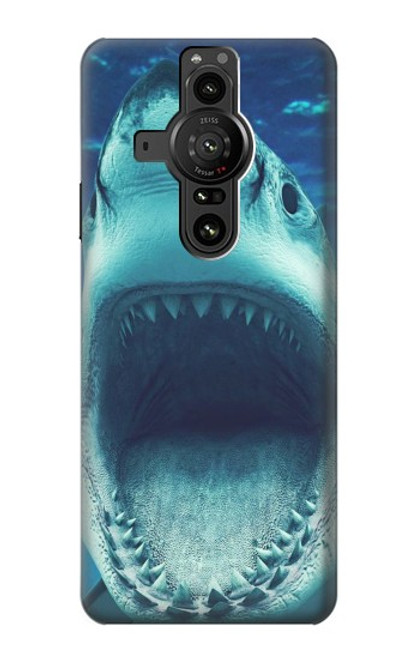 W3548 Tiger Shark Funda Carcasa Case y Caso Del Tirón Funda para Sony Xperia Pro-I