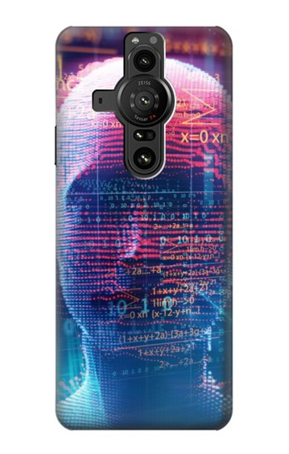 W3800 Digital Human Face Funda Carcasa Case y Caso Del Tirón Funda para Sony Xperia Pro-I