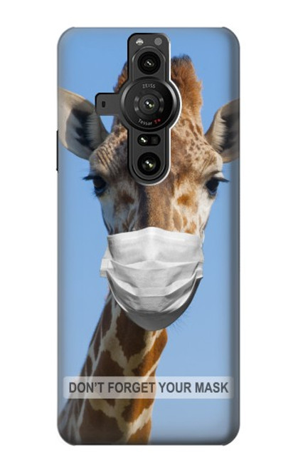 W3806 Funny Giraffe Funda Carcasa Case y Caso Del Tirón Funda para Sony Xperia Pro-I