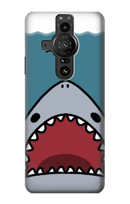 W3825 Cartoon Shark Sea Diving Funda Carcasa Case y Caso Del Tirón Funda para Sony Xperia Pro-I
