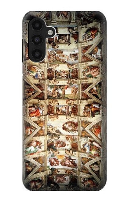 W0177 Michelangelo Chapel ceiling Funda Carcasa Case y Caso Del Tirón Funda para Samsung Galaxy A13 4G