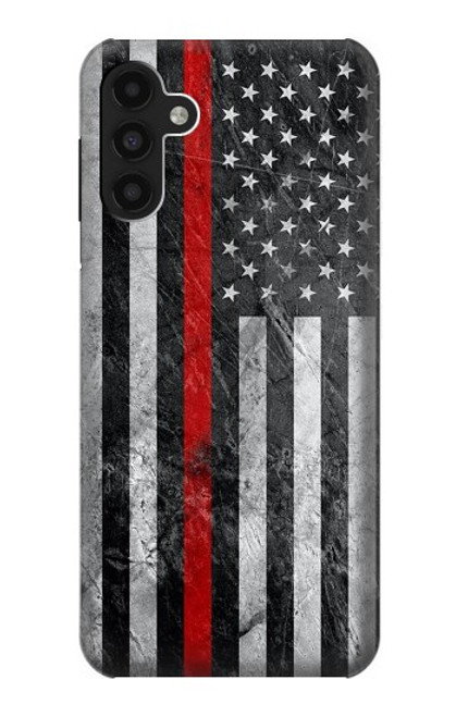 W3687 Firefighter Thin Red Line American Flag Funda Carcasa Case y Caso Del Tirón Funda para Samsung Galaxy A13 4G