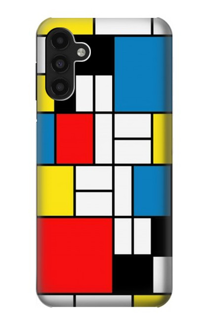 W3814 Piet Mondrian Line Art Composition Funda Carcasa Case y Caso Del Tirón Funda para Samsung Galaxy A13 4G
