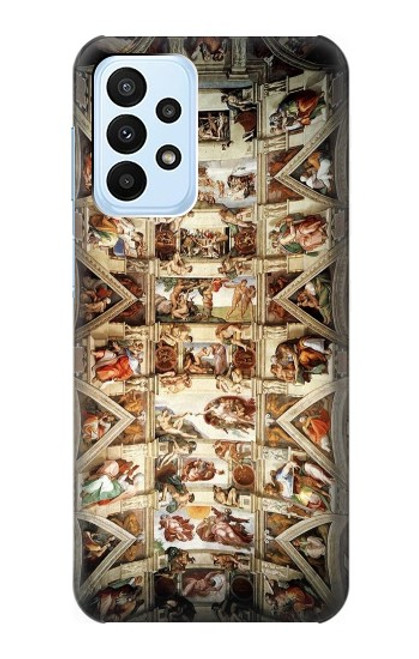 W0177 Michelangelo Chapel ceiling Funda Carcasa Case y Caso Del Tirón Funda para Samsung Galaxy A23