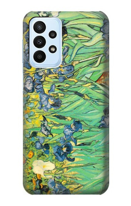 W0210 Van Gogh Irises Funda Carcasa Case y Caso Del Tirón Funda para Samsung Galaxy A23