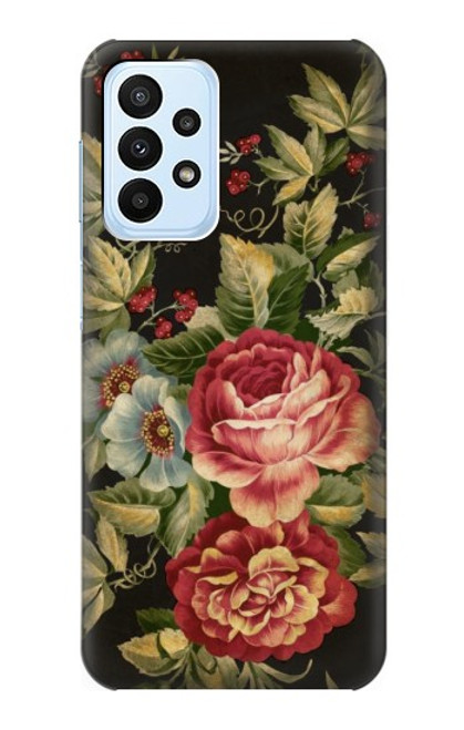 W3013 Vintage Antique Roses Funda Carcasa Case y Caso Del Tirón Funda para Samsung Galaxy A23